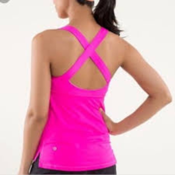 lululemon athletica Tops - Lululemon- Fast Track Workout Tank in Pink!